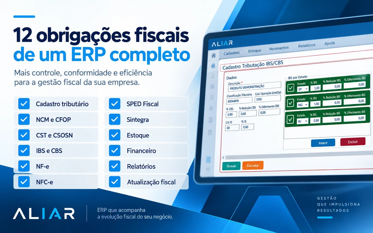 Checklist das 12 obrigações fiscais que um ERP precisa cobrir para IBS e CBS